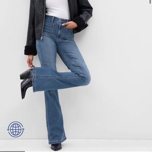 Gap high rise 70s flare jeans